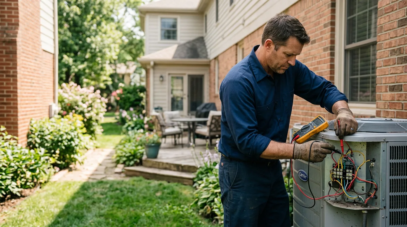 HVAC technician working near Floydada, TX